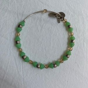 Green Alex and Ani beaded bracelet